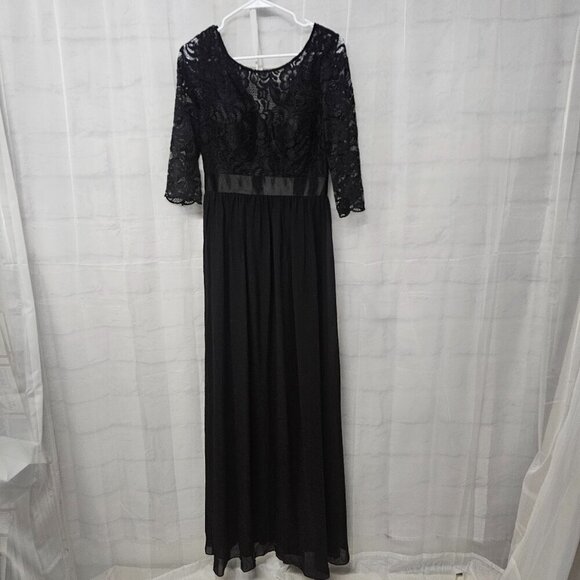 Ever Pretty Dress Black Lace Fairy Goth Whimsygoth Maxi 6 NWT - Picture 11 of 15